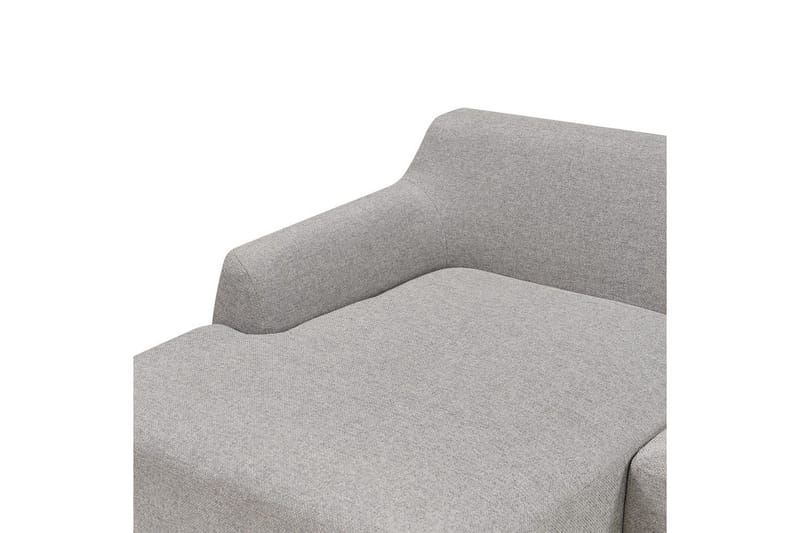 Hörnsoffa Beliani Sosjo Beige, ljust trä, Högervänd Grey||Light colored wood Left-faced - Møbler - Sofaer - Sofa med sjeselong