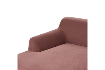 Hörnsoffa Beliani Sosjo Beige, ljust trä, Högervänd Red||Light colored wood Left-faced - Møbler - Sofaer - Sofa med sjeselong