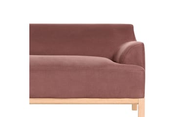 Hörnsoffa Beliani Sosjo Beige, ljust trä, Högervänd Red||Light colored wood Left-faced - Møbler - Sofaer - Sofa med sjeselong