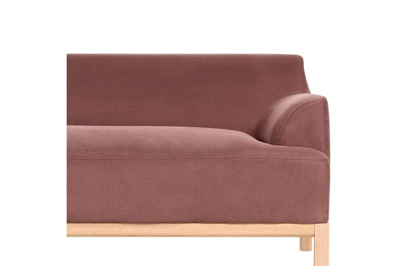 Hörnsoffa Beliani Sosjo Beige, ljust trä, Högervänd Red||Light colored wood Left-faced - Møbler - Sofaer - Sofa med sjeselong