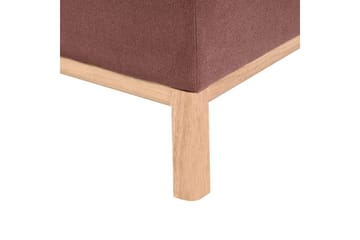 Hörnsoffa Beliani Sosjo Beige, ljust trä, Högervänd Red||Light colored wood Left-faced - Møbler - Sofaer - Sofa med sjeselong