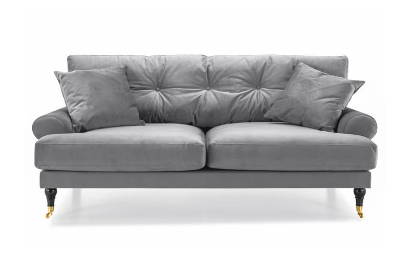 Andrew 2-seters Fløyelssofa - Lys grå - Møbler - Sofaer - Howard sofa