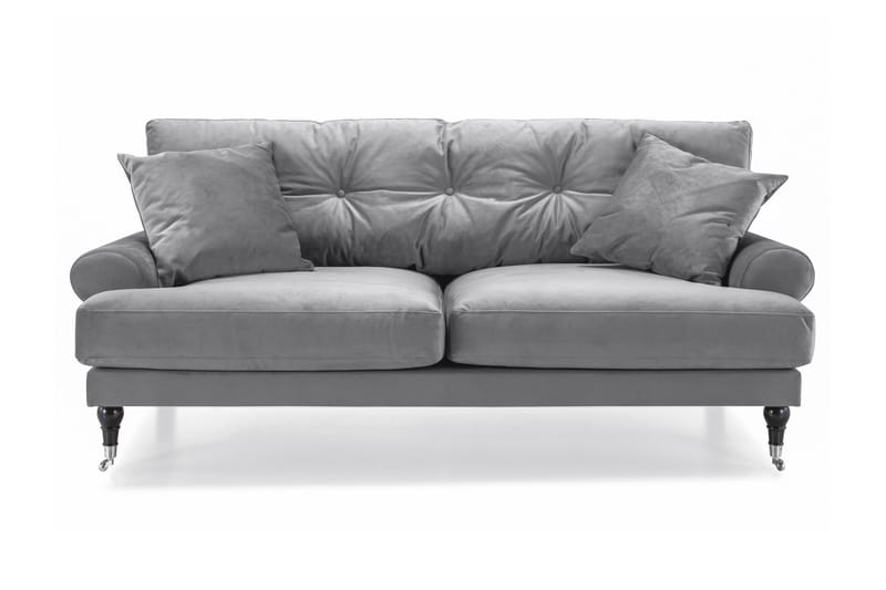 Andrew 2-seters Fløyelssofa - Lys grå - Møbler - Sofaer - 2 seter sofa