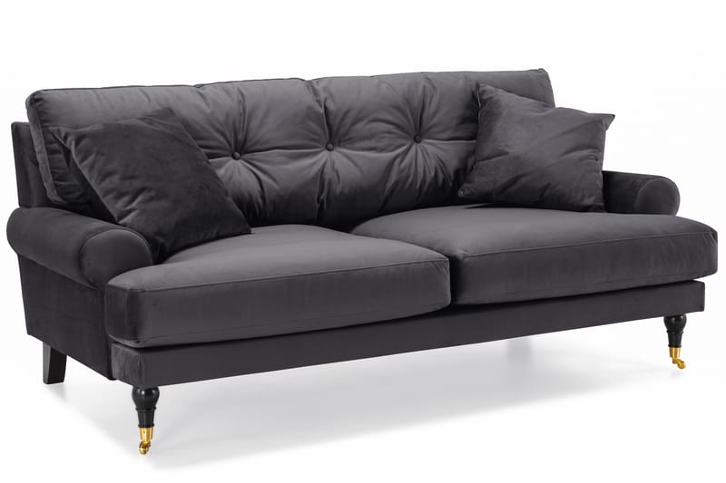 Andrew 2-seters Fløyelssofa - Mørk grå - Møbler - Sofaer - Howard sofa