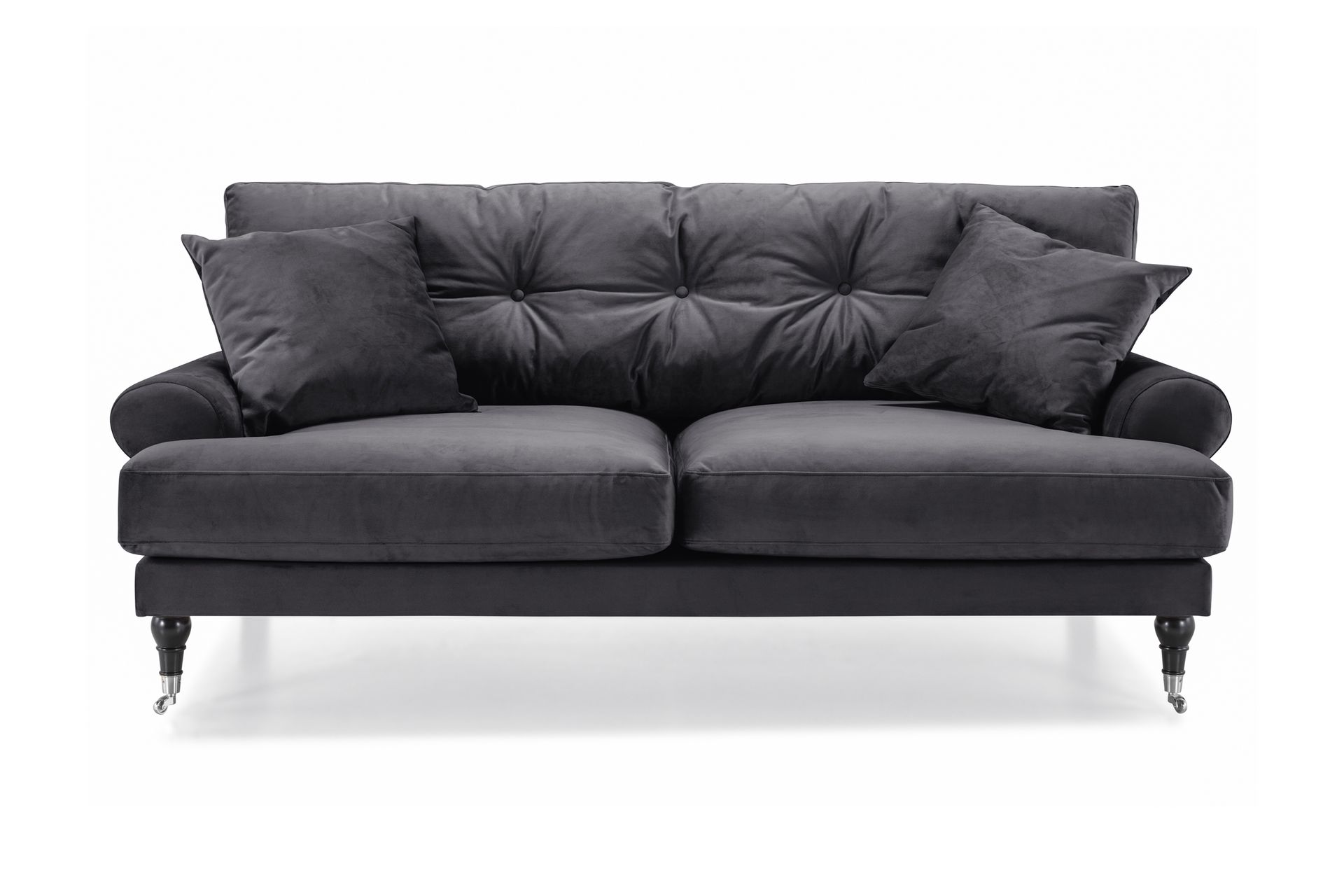Andrew 2-seters Fløyelssofa - Mørk grå - Møbler - Sofaer - Howard sofa