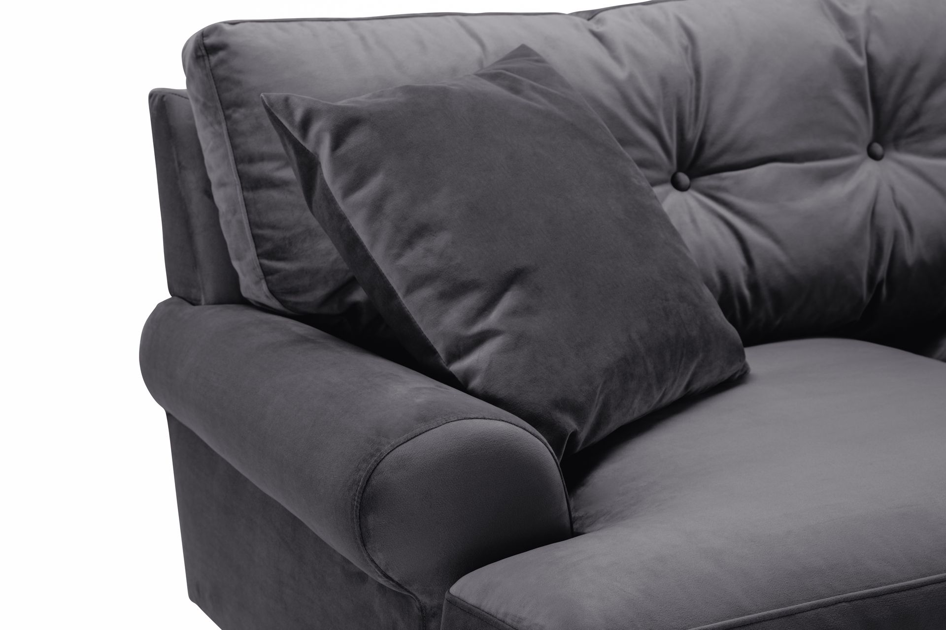 Andrew 2-seters Fløyelssofa - Mørk grå - Møbler - Sofaer - Howard sofa
