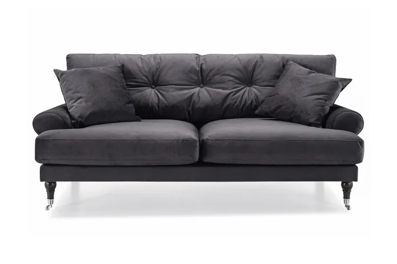 Andrew 2-seters Fløyelssofa - Mørk grå - Møbler - Sofaer - 2 seter sofa