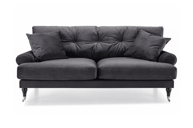 Andrew 2-seters Fløyelssofa - Mørk grå - Møbler - Sofaer - 2 seter sofa