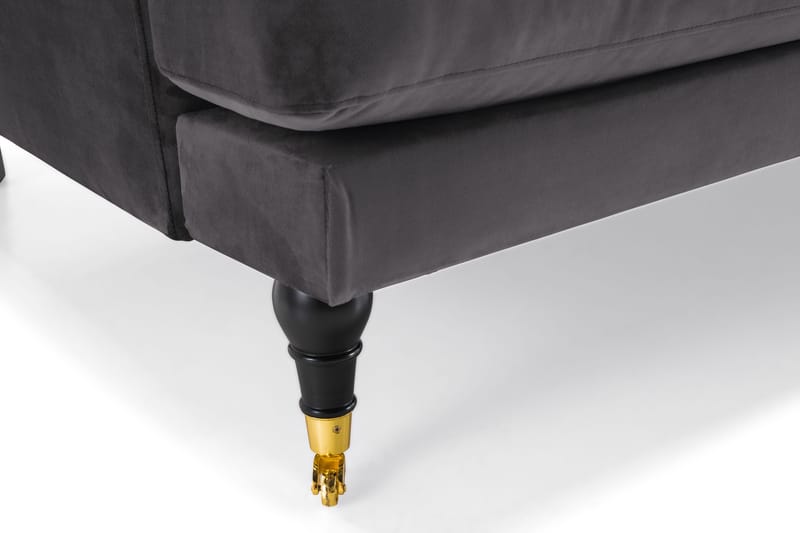 Andrew 2-seters Fløyelssofa - Mørk grå - Møbler - Sofaer - 2 seter sofa