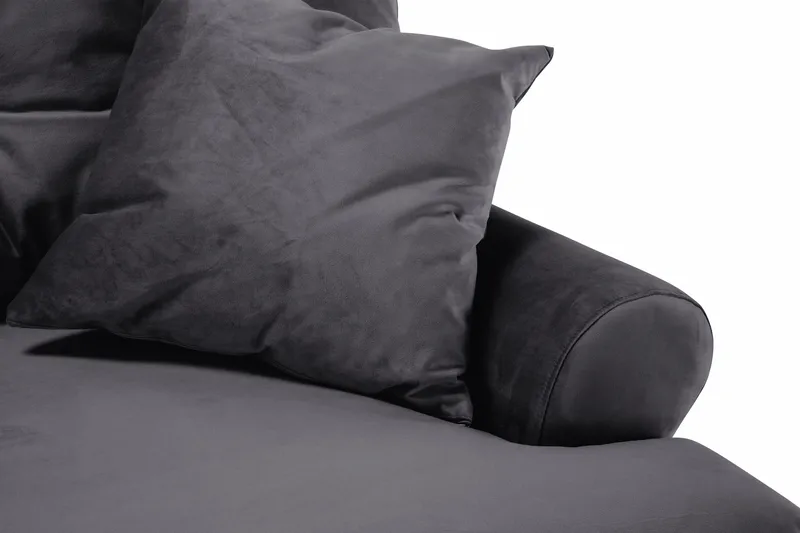 Andrew 2-seters Fløyelssofa - Mørk grå - Møbler - Sofaer - 2 seter sofa