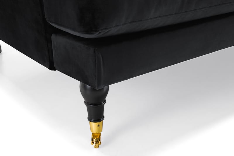 Andrew 2-seters Fløyelssofa - Svart - Møbler - Sofaer - Howard sofa