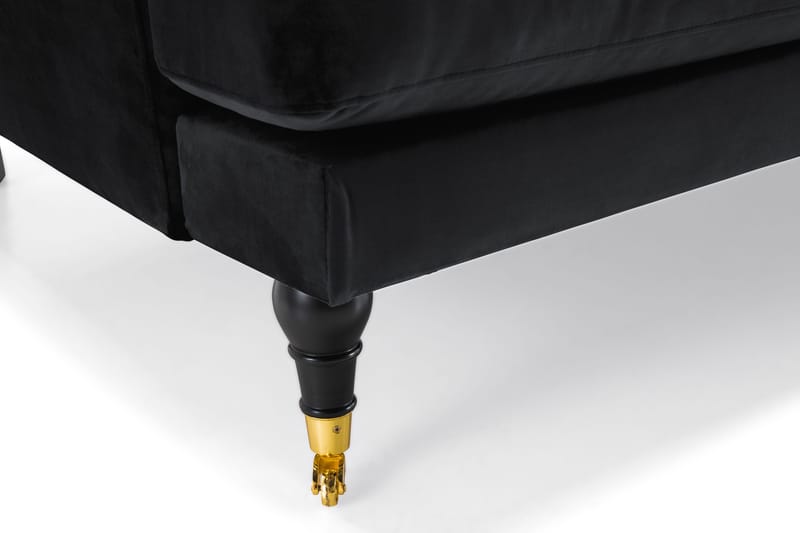 Andrew 2-seters Fløyelssofa - Svart - Møbler - Sofaer - 2 seter sofa