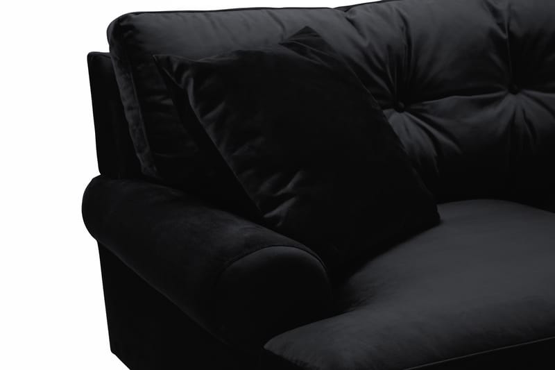 Andrew 2-seters Fløyelssofa - Svart - Møbler - Sofaer - Howard sofa