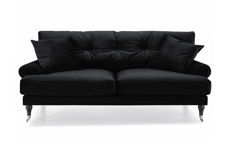 Andrew 2-seters Fløyelssofa - Svart - Møbler - Sofaer - 2 seter sofa