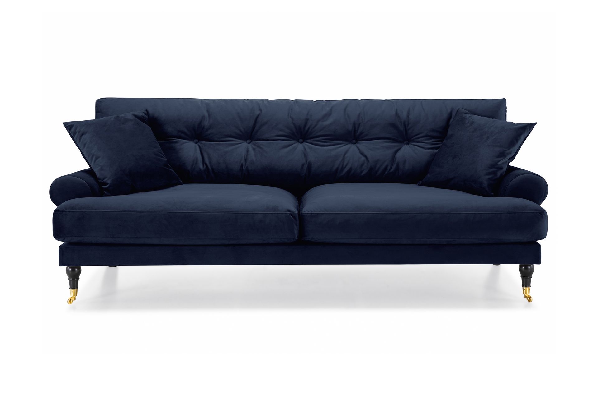 Andrew 3-seters Fløyelssofa - Blå - Møbler - Sofaer - Howard sofa