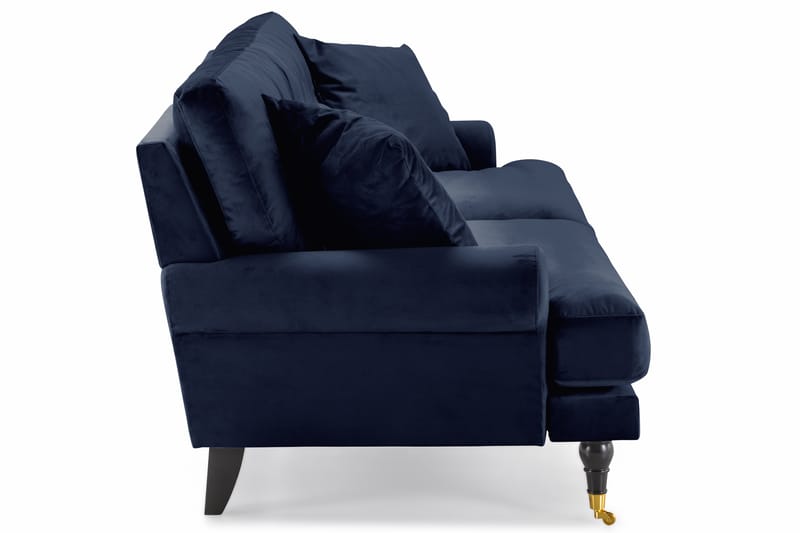 Andrew 3-seters Fløyelssofa - Blå - Møbler - Sofaer - Howard sofa