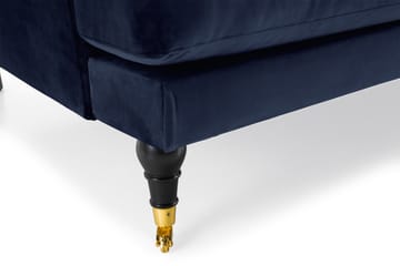Andrew 3-seters Fløyelssofa - Blå - Møbler - Sofaer - Howard sofa