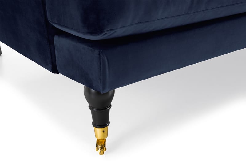 Andrew 3-seters Fløyelssofa - Blå - Møbler - Sofaer - Howard sofa