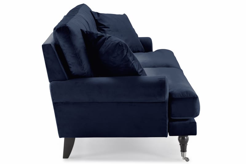 Andrew 3-seters Fløyelssofa - Blå - Møbler - Sofaer - Howard sofa