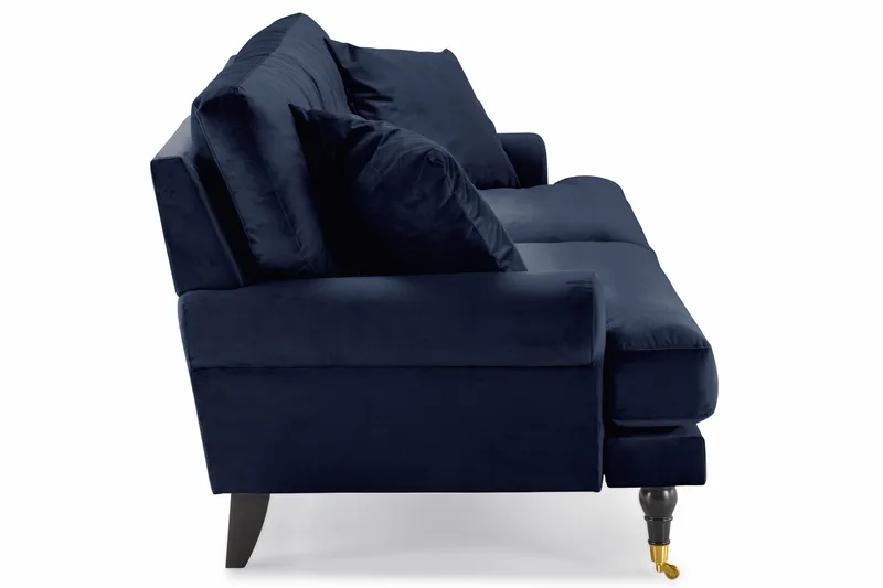 Andrew 3-seters Fløyelssofa - Blå - Møbler - Sofaer - Sofa 3 seter