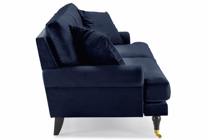 Andrew 3-seters Fløyelssofa - Blå - Møbler - Sofaer - Sofa 3 seter