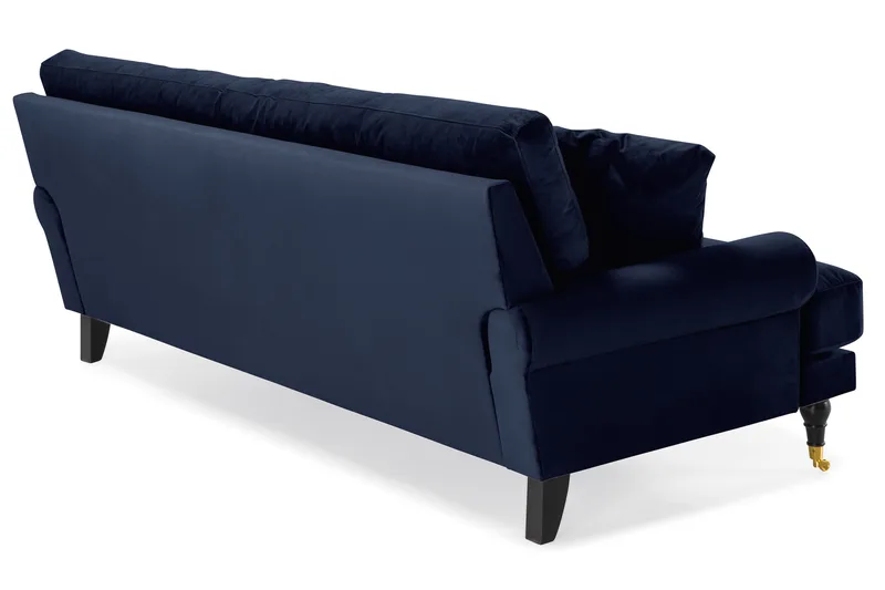 Andrew 3-seters Fløyelssofa - Blå - Møbler - Sofaer - Sofa 3 seter