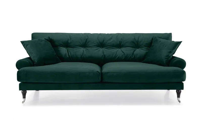 Andrew 3-seters Fløyelssofa - Grønn - Møbler - Sofaer - Sofa 3 seter