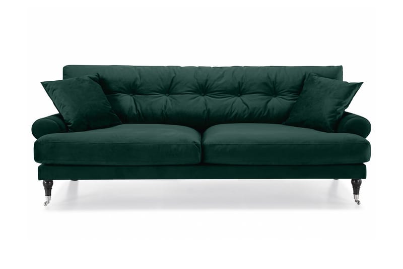 Andrew 3-seters Fløyelssofa - Grønn - Møbler - Sofaer - Sofa 3 seter