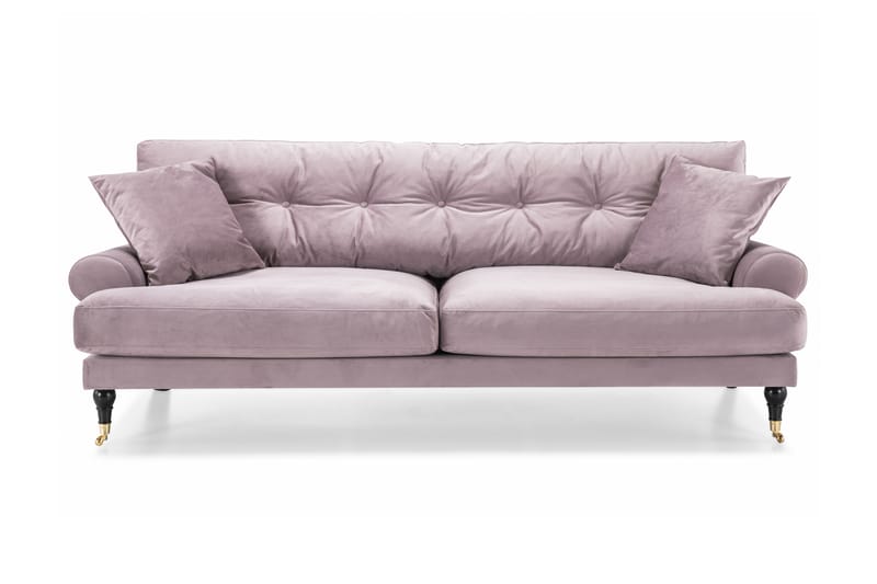 Andrew 3-seters Fløyelssofa - Lilla - Møbler - Sofaer - Howard sofa
