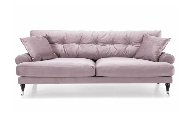 Andrew 3-seters Fløyelssofa - Lilla - Møbler - Sofaer - Howard sofa