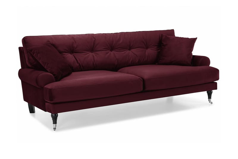 Andrew 3-seters Fløyelssofa - Lilla - Møbler - Sofaer - Howard sofa