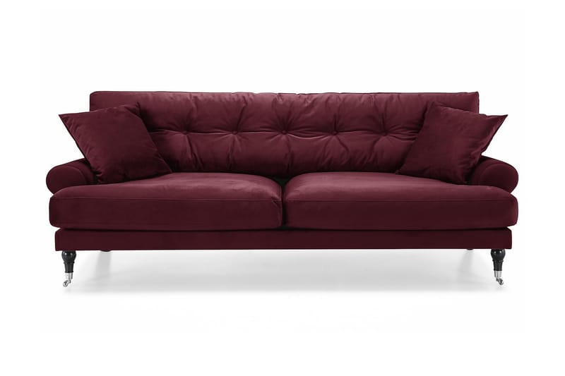 Andrew 3-seters Fløyelssofa - Lilla - Møbler - Sofaer - Howard sofa