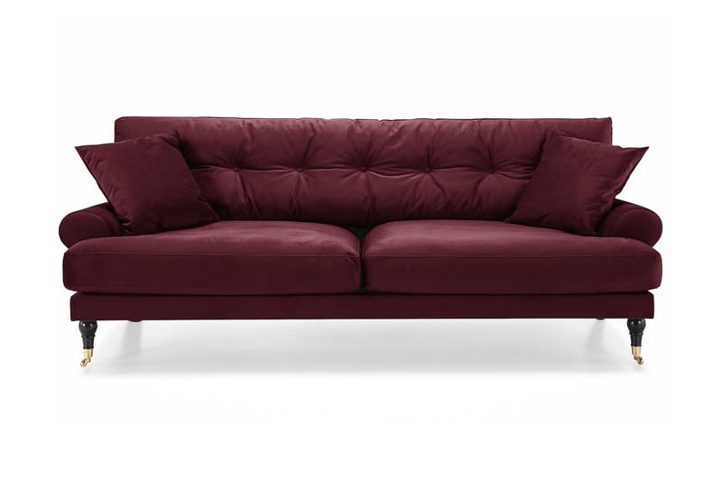 Andrew 3-seters Fløyelssofa - Lilla - Møbler - Sofaer - Howard sofa