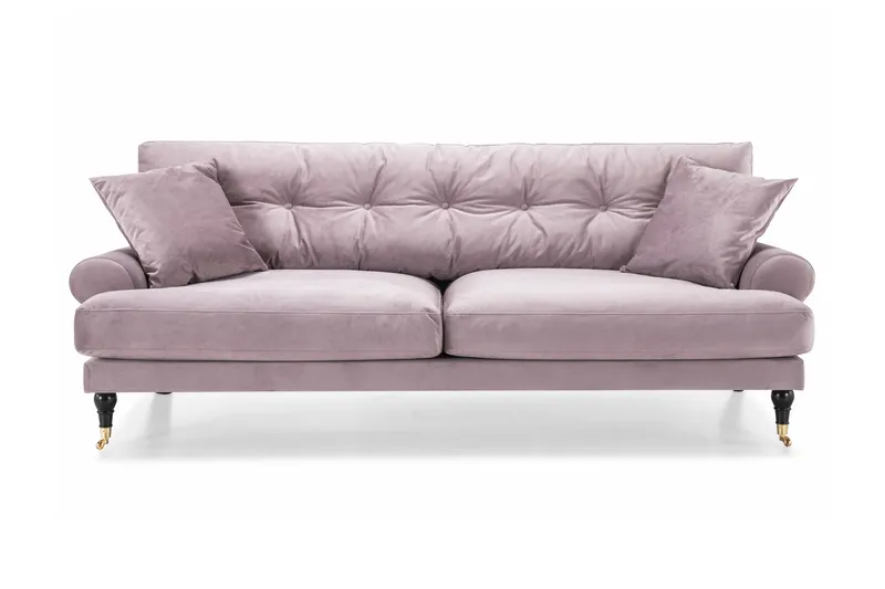Andrew 3-seters Fløyelssofa - Lilla - Møbler - Sofaer - Sofa 3 seter