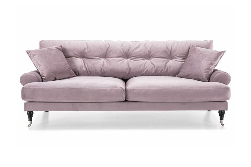 Andrew 3-seters Fløyelssofa - Lilla - Møbler - Sofaer - Sofa 3 seter