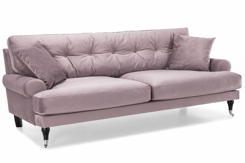Andrew 3-seters Fløyelssofa - Lilla - Møbler - Sofaer - Sofa 3 seter