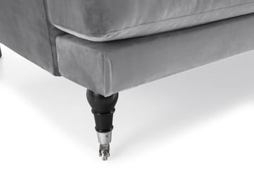 Andrew 3-seters Fløyelssofa - Lys grå - Møbler - Sofaer - Howard sofa