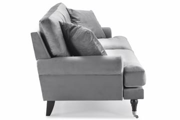 Andrew 3-seters Fløyelssofa - Lys grå - Møbler - Sofaer - Howard sofa