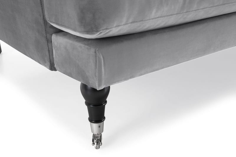 Andrew 3-seters Fløyelssofa - Lys grå - Møbler - Sofaer - Sofa 3 seter