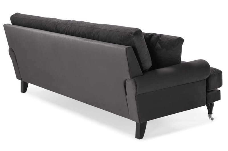 Andrew 3-seters Fløyelssofa - Mørk grå - Møbler - Sofaer - Sofa 3 seter