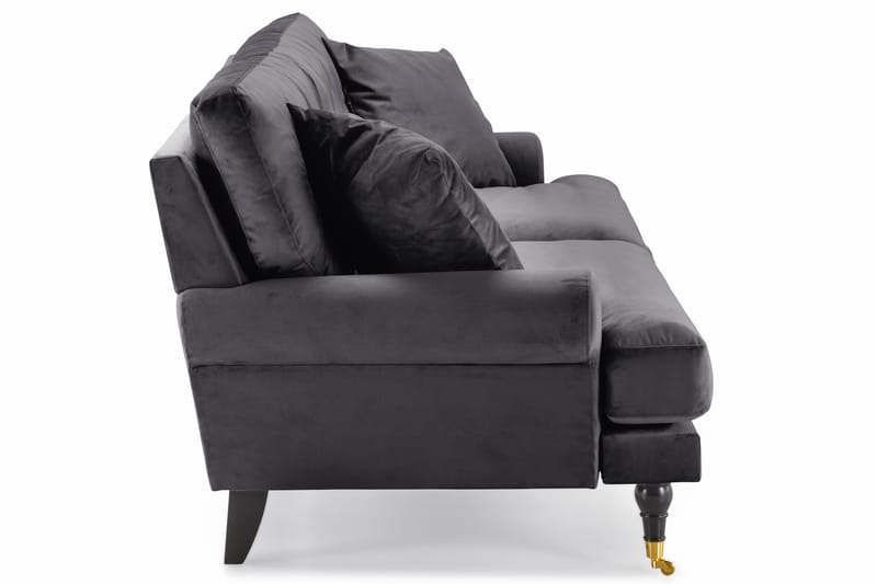 Andrew 3-seters Fløyelssofa - Mørk grå - Møbler - Sofaer - Sofa 3 seter