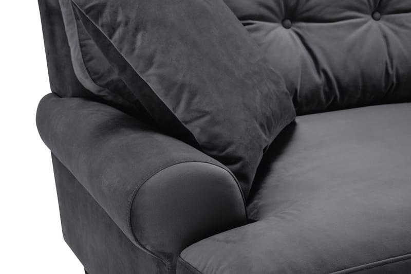Andrew 3-seters Fløyelssofa - Mørk grå - Møbler - Sofaer - Howard sofa