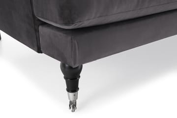 Andrew 3-seters Fløyelssofa - Mørk grå - Møbler - Sofaer - Howard sofa