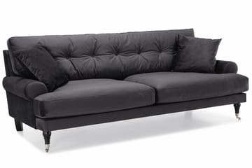 Andrew 3-seters Fløyelssofa - Mørk grå - Møbler - Sofaer - Howard sofa