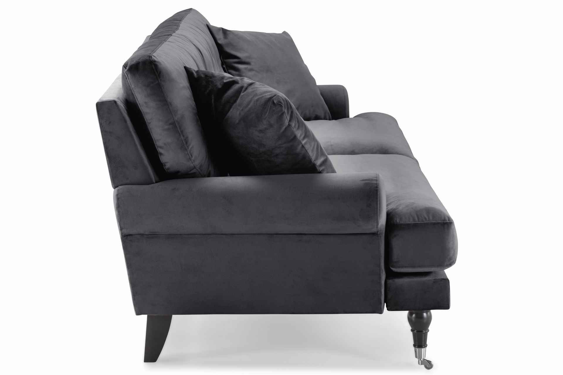 Andrew 3-seters Fløyelssofa - Mørk grå - Møbler - Sofaer - Howard sofa