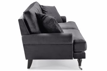 Andrew 3-seters Fløyelssofa - Mørk grå - Møbler - Sofaer - Howard sofa