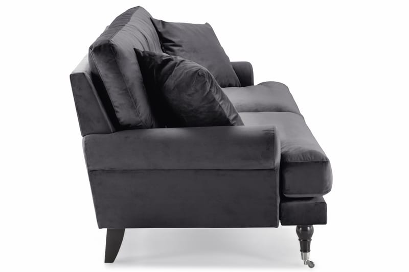 Andrew 3-seters Fløyelssofa - Mørk grå - Møbler - Sofaer - Howard sofa