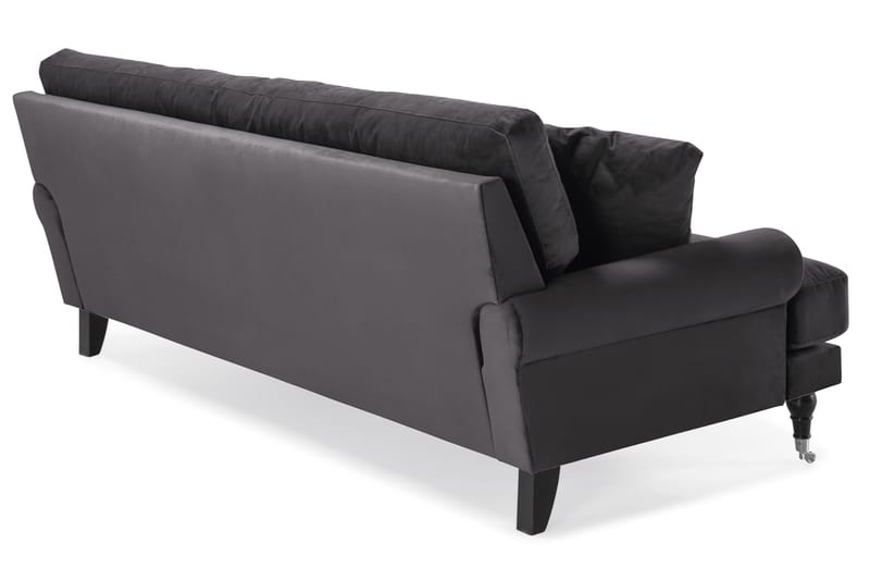 Andrew 3-seters Fløyelssofa - Mørk grå - Møbler - Sofaer - Howard sofa