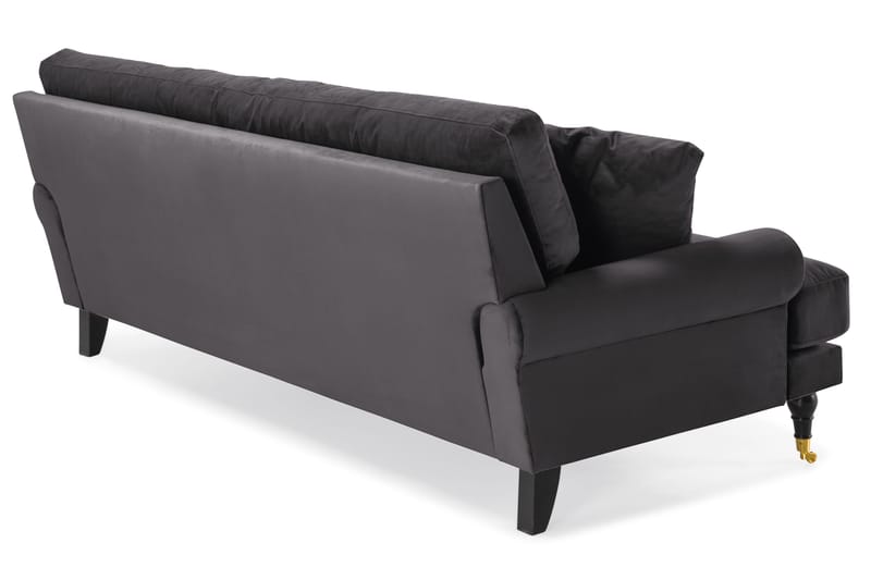Andrew 3-seters Fløyelssofa - Mørk grå - Møbler - Sofaer - Sofa 3 seter