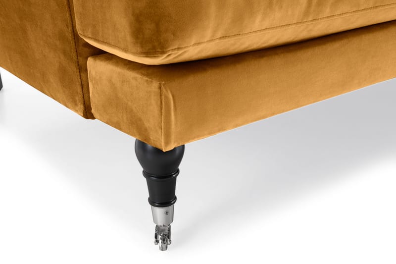 Andrew 3-seters Fløyelssofa - Mørk gul - Møbler - Sofaer - Sofa 3 seter